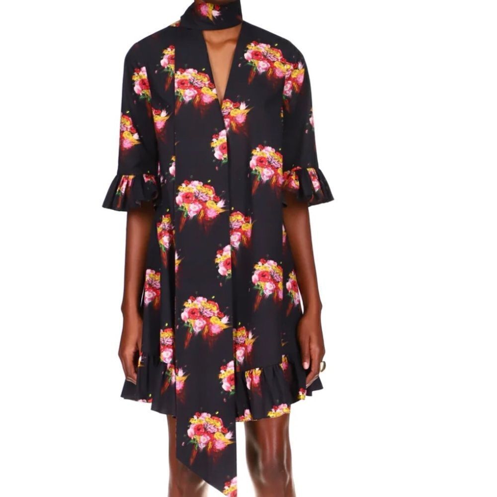 Jonathan Cohen Short Tie Dress in Lucid Ranunculus